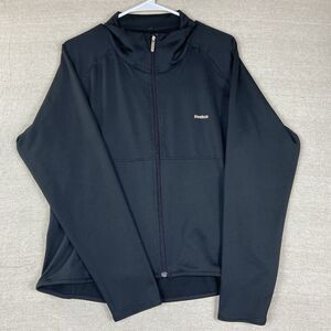 Reebok Women's XL Full Zip Athletic Jacket Small Black PlayDry Technology